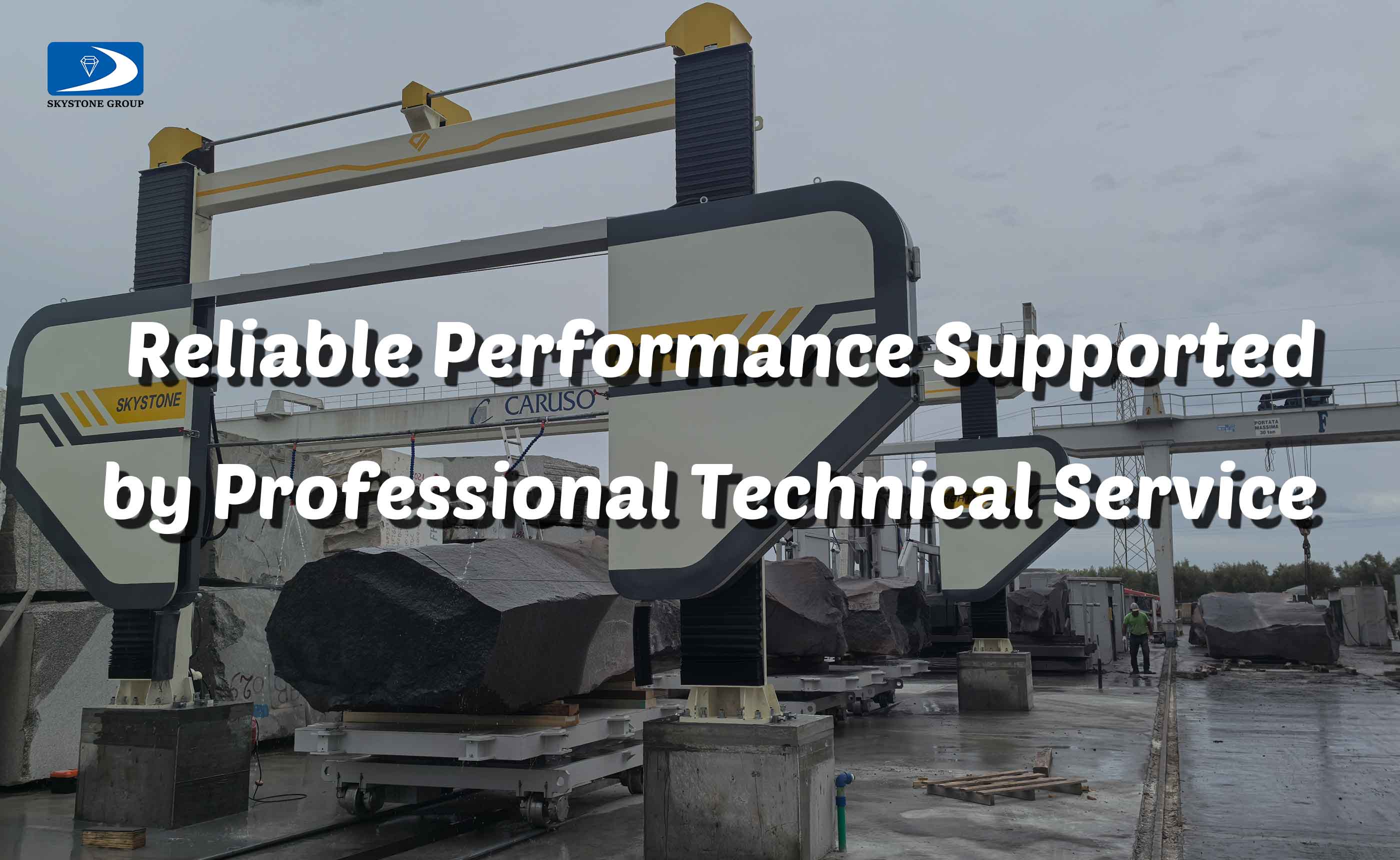 Skystone Mono Wire Saw Machine Operating Smoothly in Italy